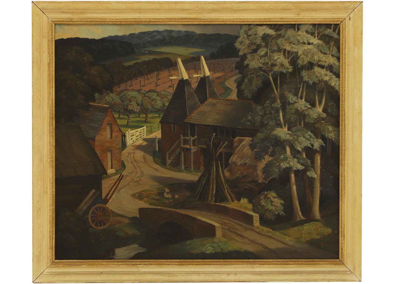 ▲ George Mackley (British, 1900-1983), 'Kentish Oast' (£500-800)